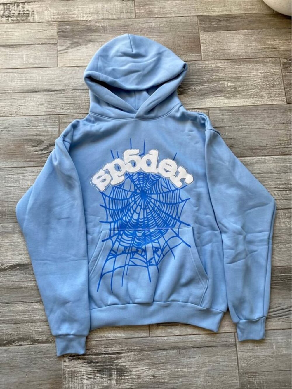 Sp5der OG Web Hoodie Sky Blue- Size L